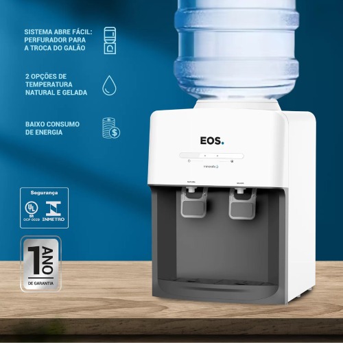 Bebedouro de mesa refrigerado eletr�nico Branco Mineralle  - EBE03B  110V/220V