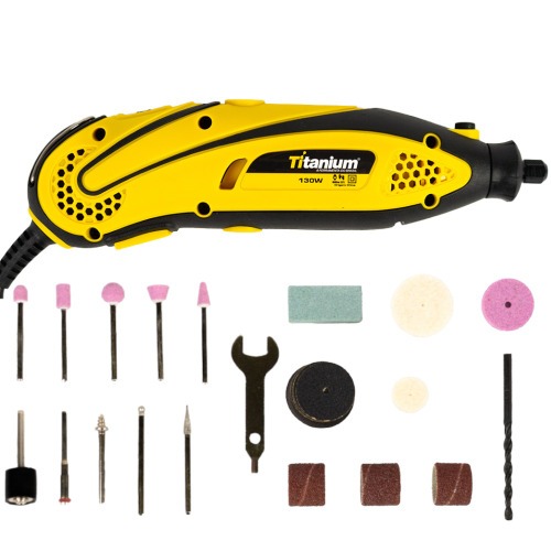 Micro retífica 130 watts com 40 acessórios - 07632 110V Micro retífica 130 watts com 40 acessórios - 07632 110V