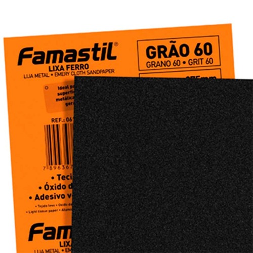 Kit 20 Folhas de lixa para ferro grão 60 - F51.10 Kit 20 Folhas de lixa para ferro grão 60 - F51.10