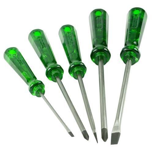 Jogo de chave de fenda e phillips com 05 pe�as a�o cromo van�dio