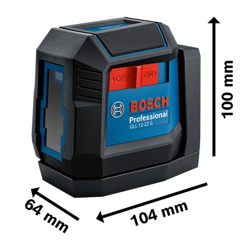 N�vel a Laser com 2 linhas verdes 12m com bateria e suporte - GLL 12-22 G 