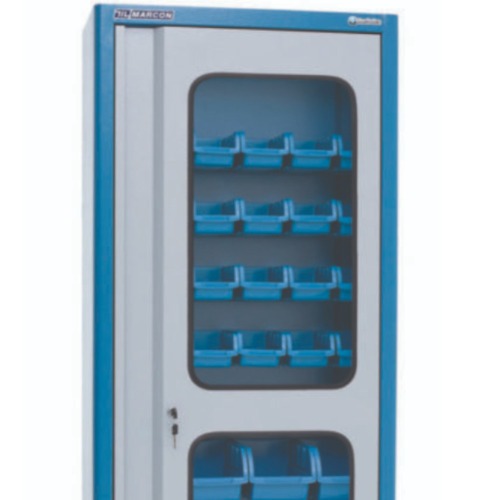 Arm�rio organizador gaveteiro com 50 gavetas mistas porta de vidro - AM-53