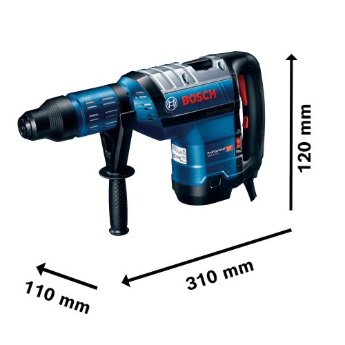 Martelo Perfurador Rompedor 1.500W 12,5 joules SDS Max com maleta - GBH 8-45 D  220V