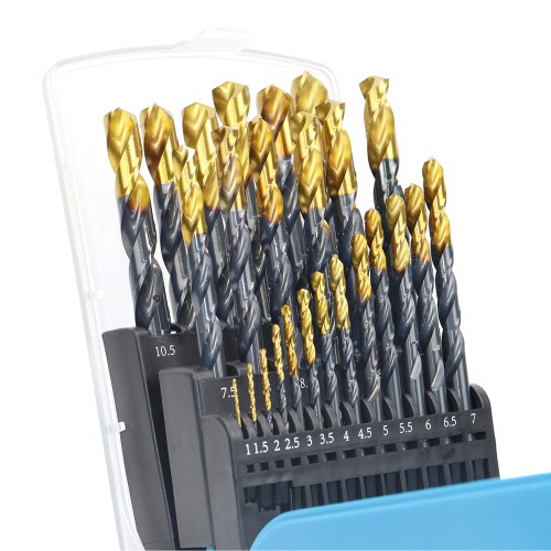 Jogo de brocas de aço rápido 1 a 13 mm 25 peças -7232355 Jogo de brocas de aço rápido 1 a 13 mm 25 peças -7232355