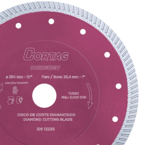 Disco diamantado turbo 254 mm para pisos e revestimento - Durokort Disco diamantado turbo 254 mm para pisos e revestimento - Durokort