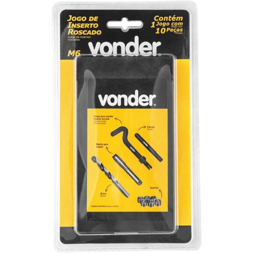 Jogo de inserto roscado M6 