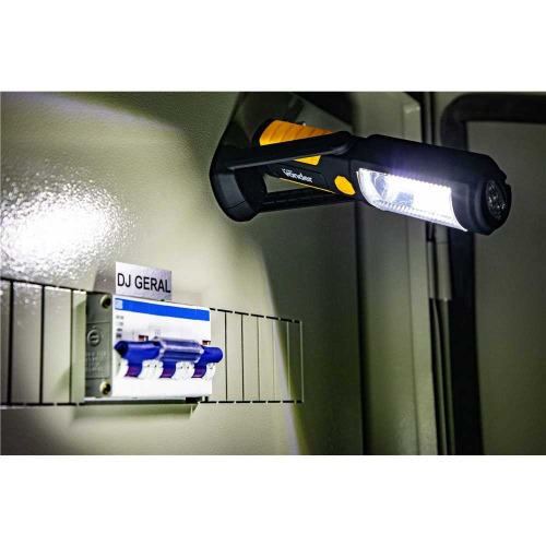 Lanterna recarreg�vel de inspe��o 2W COB + 3 LEDs - LR 180I