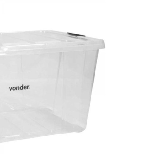 Caixa plástica transparente 62 x 40,5 x 31,7 cm - CBV 028 Caixa plástica transparente 62 x 40,5 x 31,7 cm - CBV 028