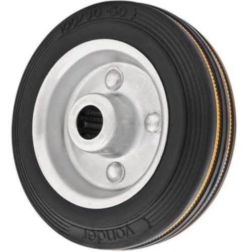 Roda de borracha preta 3