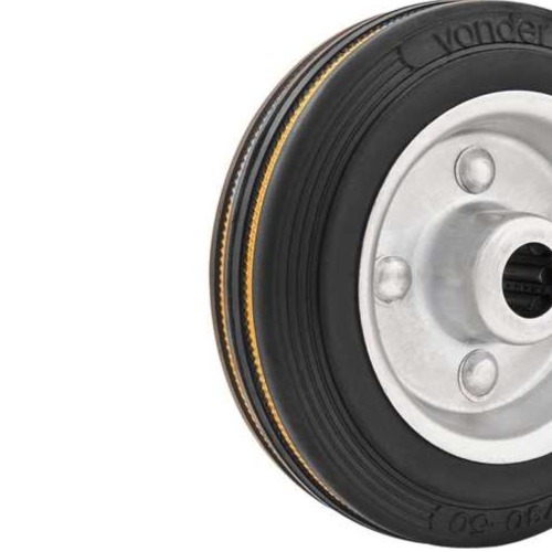 Roda de borracha preta 3