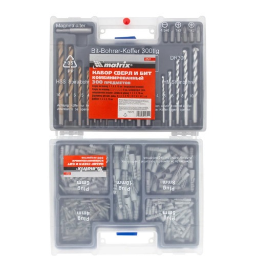 Jogo de brocas bits e buchas com 300 pe�as - 725779