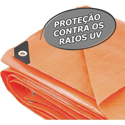 Lona refor�ada de polietileno laranja 8 m x 6 m