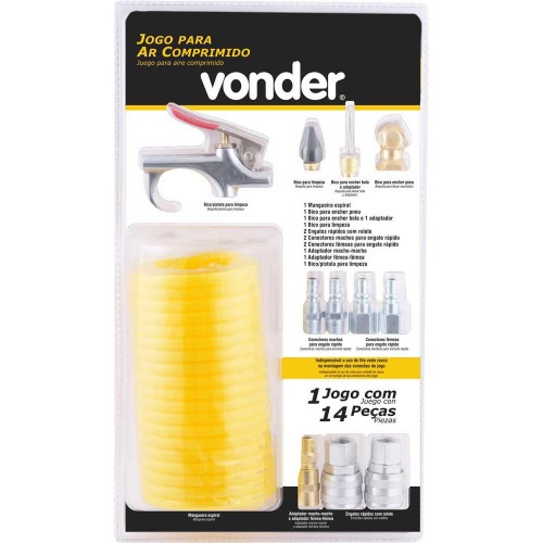 Jogo para ar comprimido com 14 pe�as