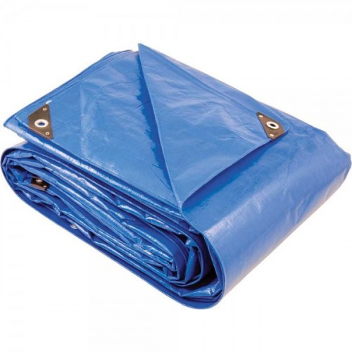 Lona refor�ada de polietileno azul 4 m x 4 m