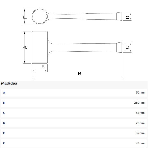 Martelo sem retrocesso 500 g - 40673037