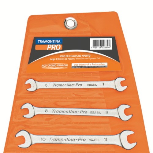 Jogos de chave fixa 6 a 17 mm a�o cromo van�dio com 6 pe�as - 44610206