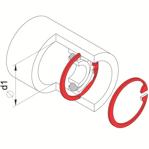 Alicate para an�is interno reto 9
