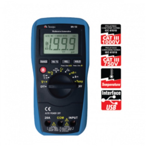 Multímetro automotivo digital portátil - MA-150 Multímetro automotivo digital portátil - MA-150
