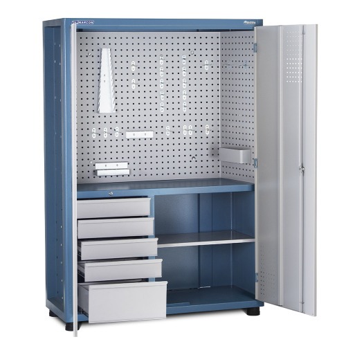 Armário com 1 prateleira 5 gavetas e porta de aço - AM-13 Armário com 1 prateleira 5 gavetas e porta de aço - AM-13