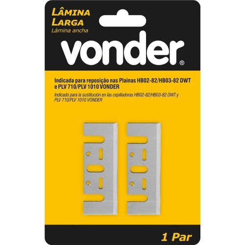 L�mina larga para plainas el�tricas 82 x29 x 3mm 2 pe�as