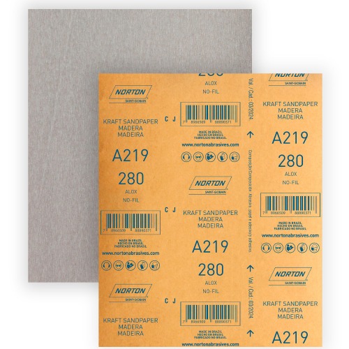 Folha de lixa para laca e verniz 225 x 275 mm - A219