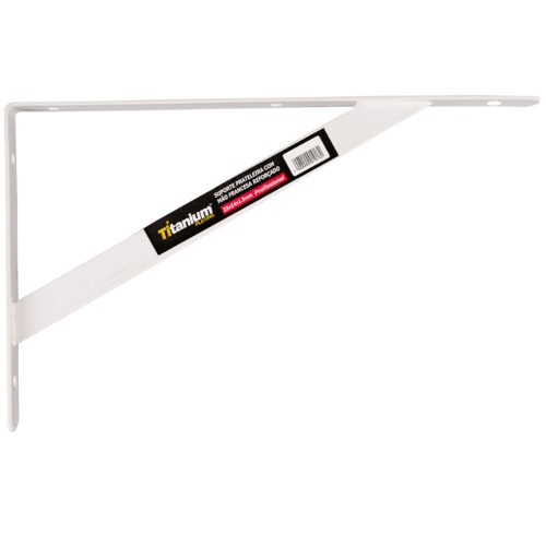 Cantoneira M�o francesa refor�ada 23 cm branca - 08181