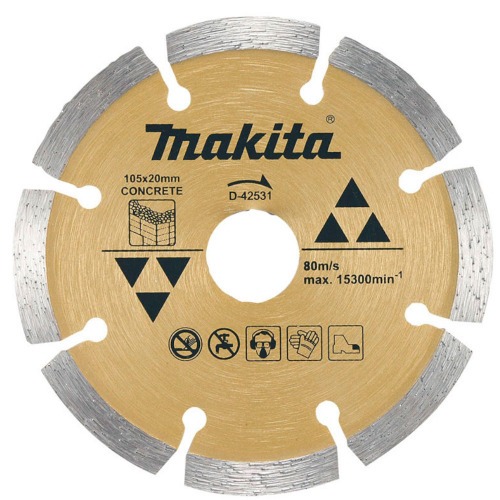 Disco diamantado segmentado 105 mm para concreto e alvenaria - D-42531 Disco diamantado segmentado 105 mm para concreto e alvenaria - D-42531