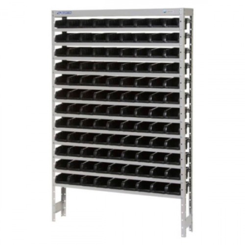 Estante met�lica com 108 gavetas n�3 preta