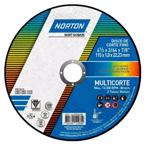 Kit 25 Discos de corte para multi materiais 4.1/2 x 3/64 x 7/8