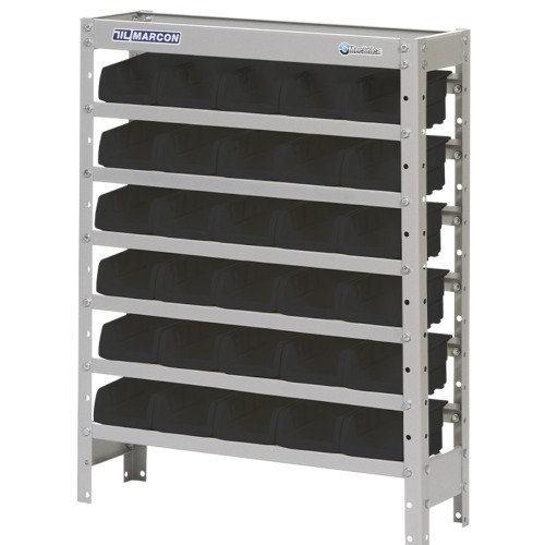 Estante met�lica com 30 gavetas n3� preta - EM30/3P