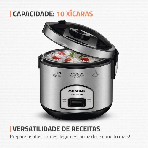 Panela el�trica de arroz 10 x�caras Pratic Rice 10i - PE-42-10X  110V