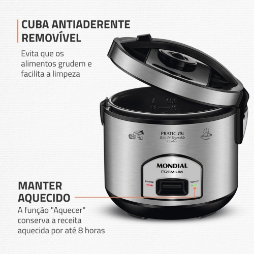 Panela el�trica de arroz 10 x�caras Pratic Rice 10i - PE-42-10X  110V