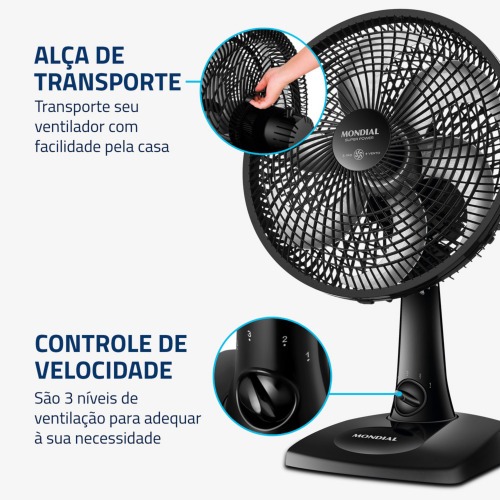 Ventilador de mesa 30 cm 6 p�s com 3 velocidades - VSP-30-B  220V