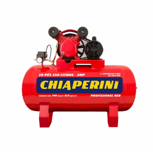 Compressor de ar 10 p�s 150L 2 hp 140 lbs monof�sico - 10/150 RED