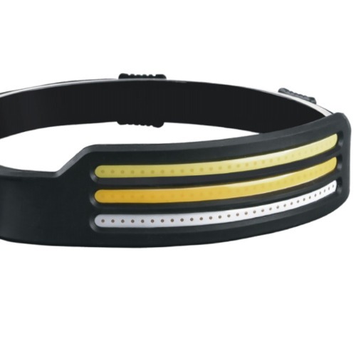 Lanterna de cabe�a recarreg�vel 3 LEDs COB 500 l�mens - BOM-4008