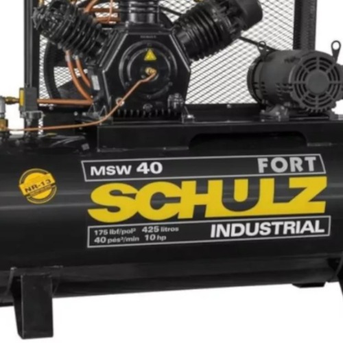 Compressor de ar 40 pés 425L 10 hp 175 lbs trifásico MSW40I/425 - FORT Compressor de ar 40 pés 425L 10 hp 175 lbs trifásico MSW40I/425 - FORT