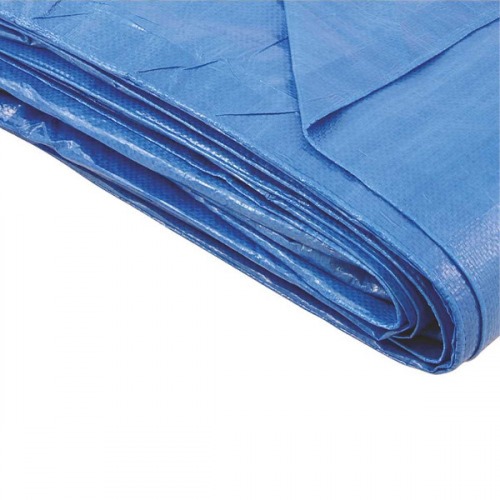 Lona reforçada de polietileno azul 15 m x 4 m Lona reforçada de polietileno azul 15 m x 4 m