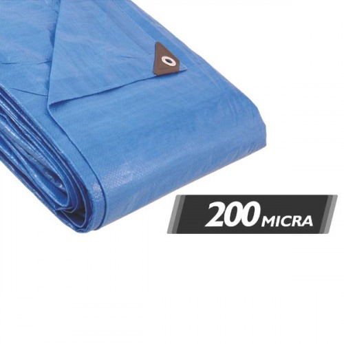 Lona reforçada de polietileno azul 15 m x 4 m Lona reforçada de polietileno azul 15 m x 4 m