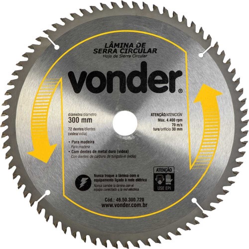 Disco de serra para madeira 300 x 30 mm 72 dentes