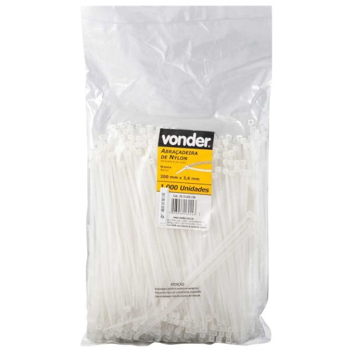 Abra�adeira de nylon 3,6 mm x 20 cm com 1000 pe�as