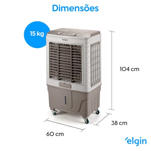 Climatizador de ar evaporativo port�til 177 Watts 65L 60m� - Big Air  110V