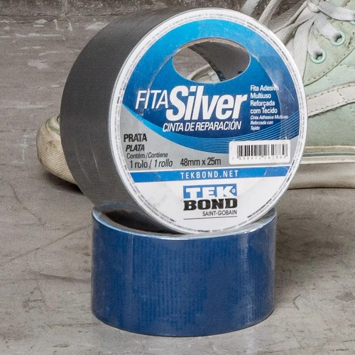 Fita adesiva reforçada 48 mm X 5 m prata - SILVER Fita adesiva reforçada 48 mm X 5 m prata - SILVER