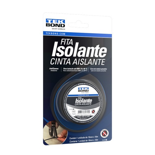 Fita isolante 19 mm x 5 metros