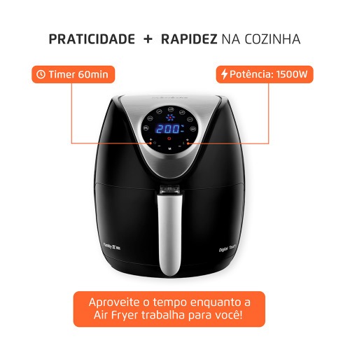 Fritadeira el�trica sem �leo Air Fryer 3,5L 1.500 Watts - AF-30-DI  220V
