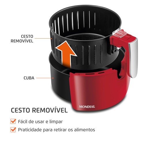 Fritadeira el�trica sem �leo Air Fryer 3,5L 1.500 Watts - AF-32-RI  110V