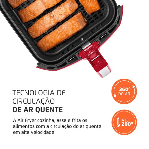 Fritadeira el�trica sem �leo Air Fryer 5L 1900W Grand Family Inox - AFN-50-RI  220V