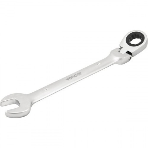 Chave combinada com catraca 12 mm a�o cromo van�dio