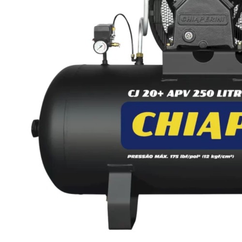Compressor de ar 20 p�s 250L 5 hp 175 lbs trif�sico - CJ 20+ APV 250L