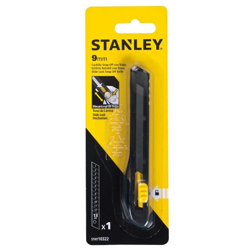 Estilete estreito 9 mm com trava deslizante