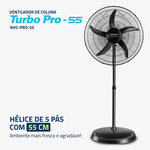 Ventilador de coluna 55 cm 5 p�s oscilante - NVC-PRO-55  220V